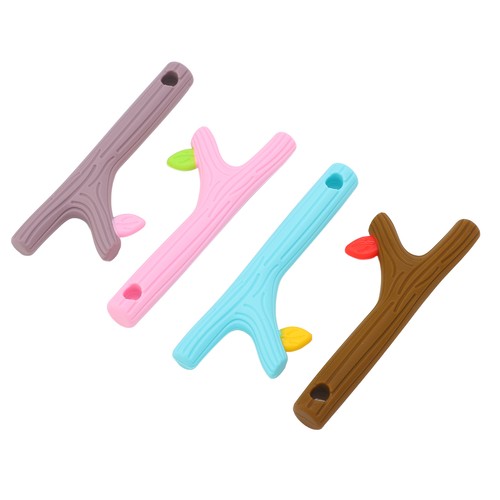 4Pcs Baby Teething Toy Hollow Tube Food Grade Silicone Teether Chew Straw St NY9 - Picture 5 of 23