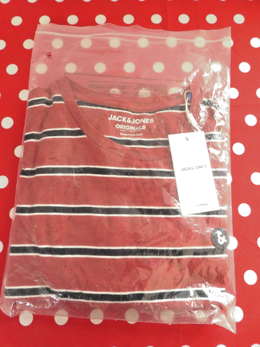 NEW - JACK AND JONES MEN'S T-SHIRT SHORT SLEEVE (RRP £15) - SIZE: LARGE