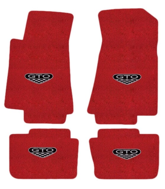 Pontiac GTO Floor Mat Set Red 4 Peice 2005, 2006 with GTO Logo eBay