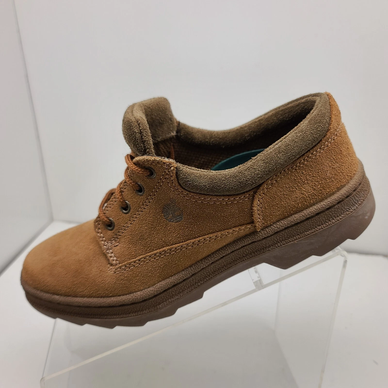 Scarpe Oxford Timberland donna marrone scamosciato stringate taglia 9 M ottime