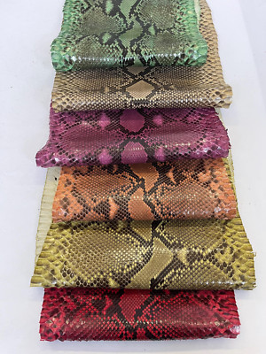 Real snake leather, genuine python snakeskin long and wide of thick 0,8mm (2 oz)