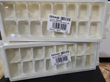 WHITE PREMIUM ICE CUBE TRAYS ~ LOT OF 8