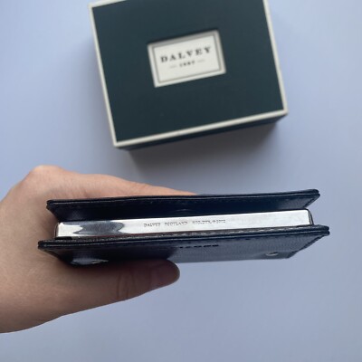 Dalvey NEW Cardcase Business Card Holder Scotland Black Real 