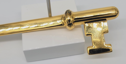 Gerity Skeleton Key Gold Plated Metal 6.84" Long Vintage Collectible In Box - Picture 8 of 20