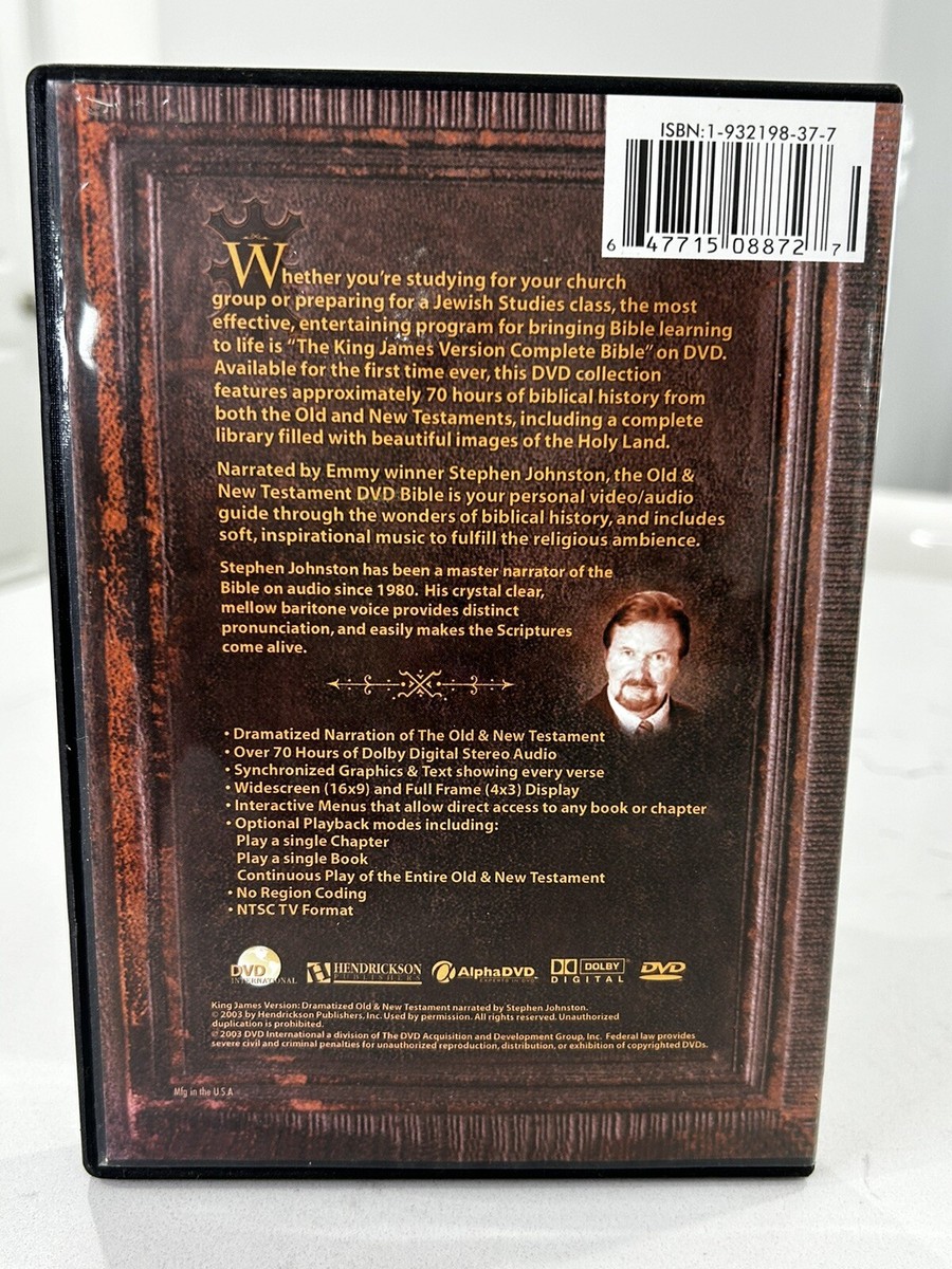 Holy Bible Complete King James Version DVD Old & New