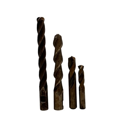 Lot of 4 Twist Drills 3/4'' Diameter , 7/8'' , 0.68'' , 7/32'' HSCO