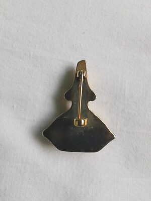 Broche Vintage Nez Bouche Salvador Dali - Bijou Occasion En Métal, Pièce Collector