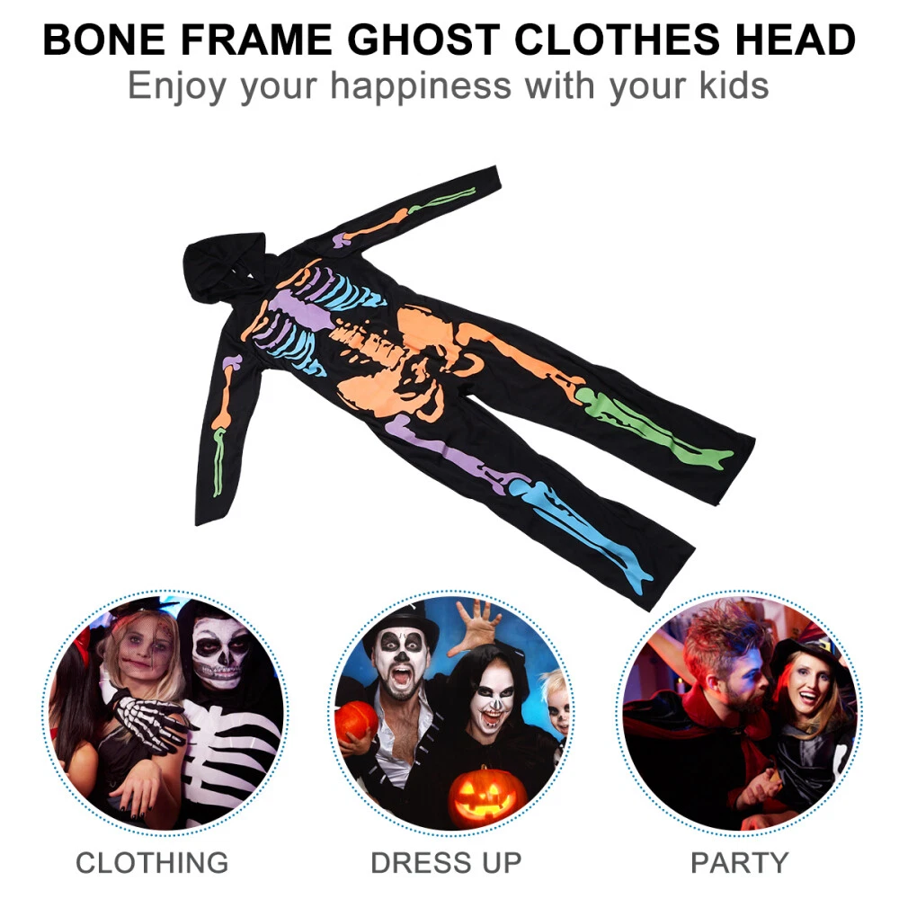 VETEMENTS Costume Halloween Modello Scheletro Vestiti Bambini Cosplay Festa Gioco di Ruolo Vestiti