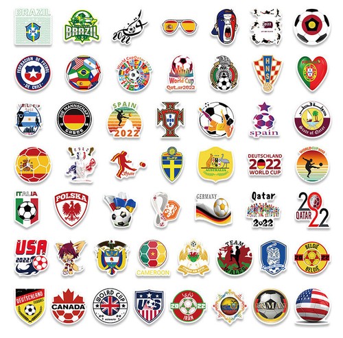 ⭐ 100 Pieces World Cup 2022 Qatar Soccer Stickers Sticker Bomb Set - Picture 4 of 5
