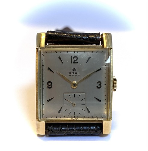 EBEL 'BIG chocolate' Yellow Gold 18k Case - Amazing 40's Men's Vintage  Watch | eBay