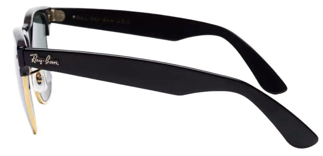 VINTAGE 90's B&L RAY-BAN USA WAYFARER MAX W0534 EBONY/ Gold