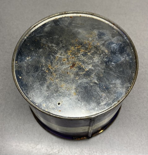 Vintage Mechanics Brand Grease Purple Oil Can 1 Lb Half Full Los Angeles - Picture 11 of 11