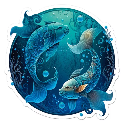 Pisces Zodiac Sign, Vinyl Decal Sticker, Indoor Outdoor, 3 Sizes, #11550