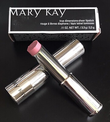 New In Box Mary Kay True Dimensions Sheer Lipstick Posh Pink Full Size Fast Ship