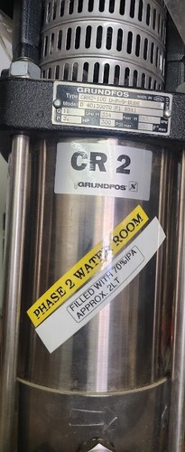 Grundfos CRN2-100 U-P-G-BUBE model D 40130070 P1 9541 centrifugal pump - Picture 4 of 5