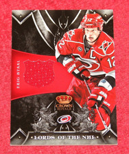 ERIC STAAL HURRICANES 2012-13 CROWN ROYALE LORDS OF THE NHL JERSEY (H-2589)