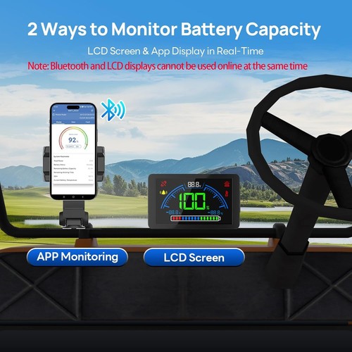48V 100Ah Lithium LiFePO4 Golf Cart Battery with 48V 18A Charger Trolling Motor - Picture 7 of 16