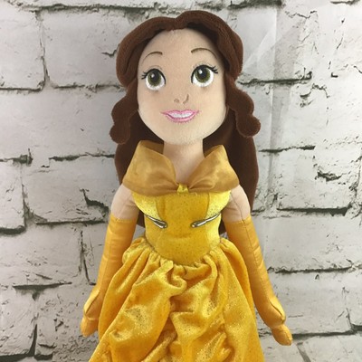 Disney Store Beauty And The Beast Belle Plush Soft Doll In Gold Ball Gown Ebay