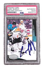LARRY MURPHY Signed 1993 Upper Deck PARKHURST AUTOGRAPH PSA Certified Penguins