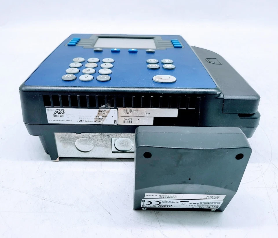 ADP 4500 B/C ETHERNET Time Clock by Kronos 8602800-806 w/ Quick Punch - Image 4 of 4