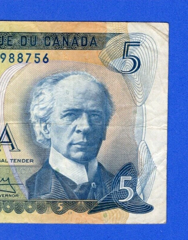 Canada  $5 1972 BC-48bA / P-87b Circulated Replacement /Asterisk Note *CU2988756 - Image 3 of 4