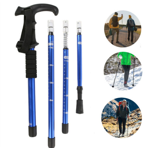 Aluminum Alloy Trekking Poles Ultralight Collapsible Walking Hiking Sticks US - Picture 1 of 17