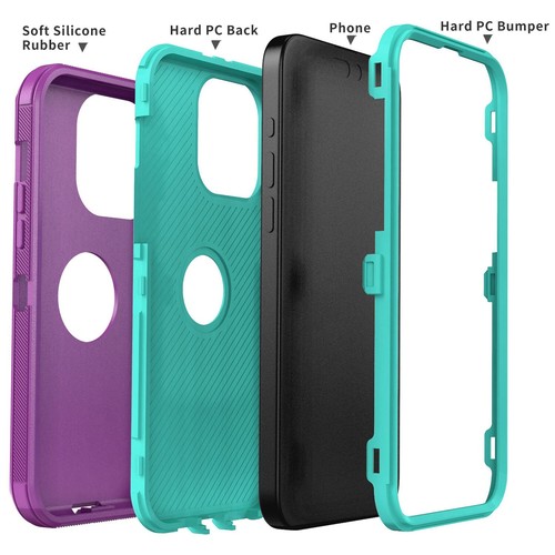 For iPhone 11/11 Pro/11 Pro Max Case Hybrid Rugged Cover Glass Screen Protector - Picture 51 of 55