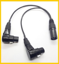 XLR-Splitt-Y-Kabel Verteiler XLR Male auf 2 x XLR Winkel Female