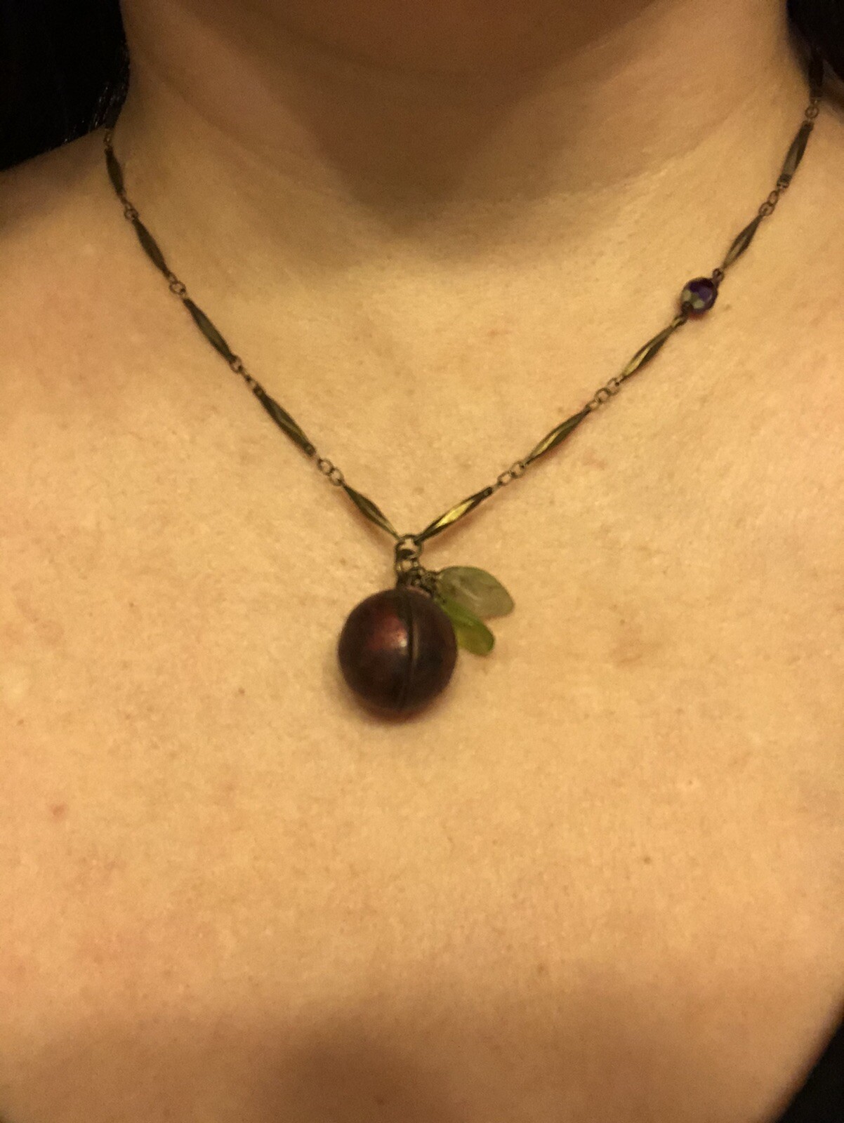 Cherry Bomb Necklace....opens to reveal Surprise “kab… Gem