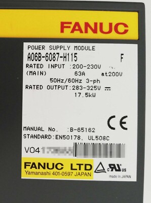 1PC New Fanuc A06B-6087-H115 A06B6087H115 Power Supple 1PC New Fanuc A06B-6087-H115 A06B6087H115 Power Supple