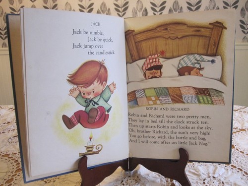 LITTLE BOY BLUE and OTHER NURSERY RHYMES 1958 Illustrated Vintage Large Book HC - Picture 4 of 7