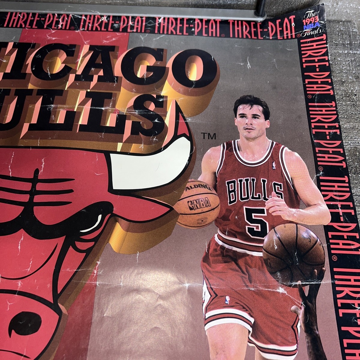 Chicago Bulls Championship 3 Peat Poster Jordan~Pippen. 1993