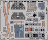 MW22 Eduard 32674 Kittyhawk Mk.I/Mk.Iii Interior S.A. 1/32 Pe Set For Hasegawa