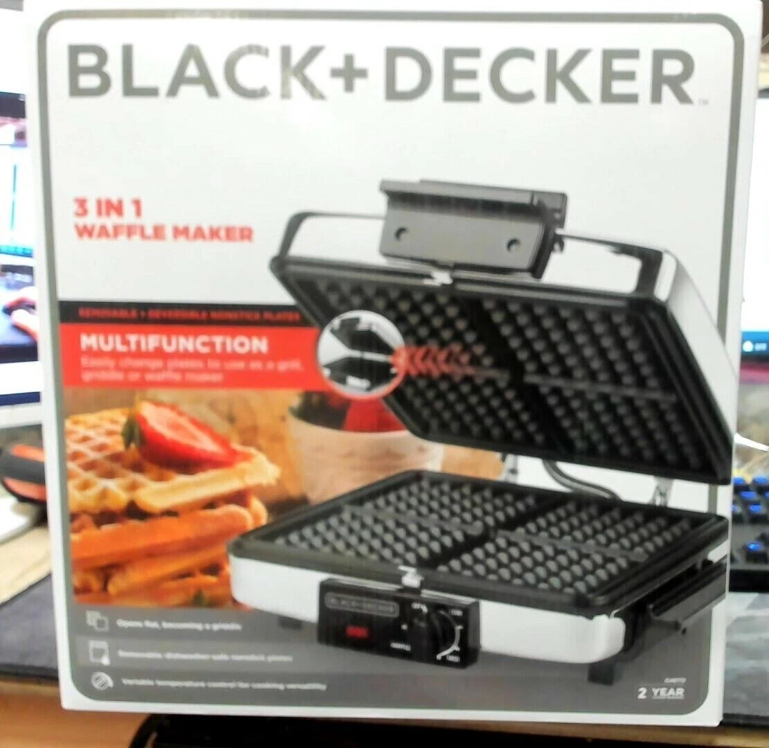 Black and Decker 3-in-1 MultiFunction Nonstick Electric Waffle Maker