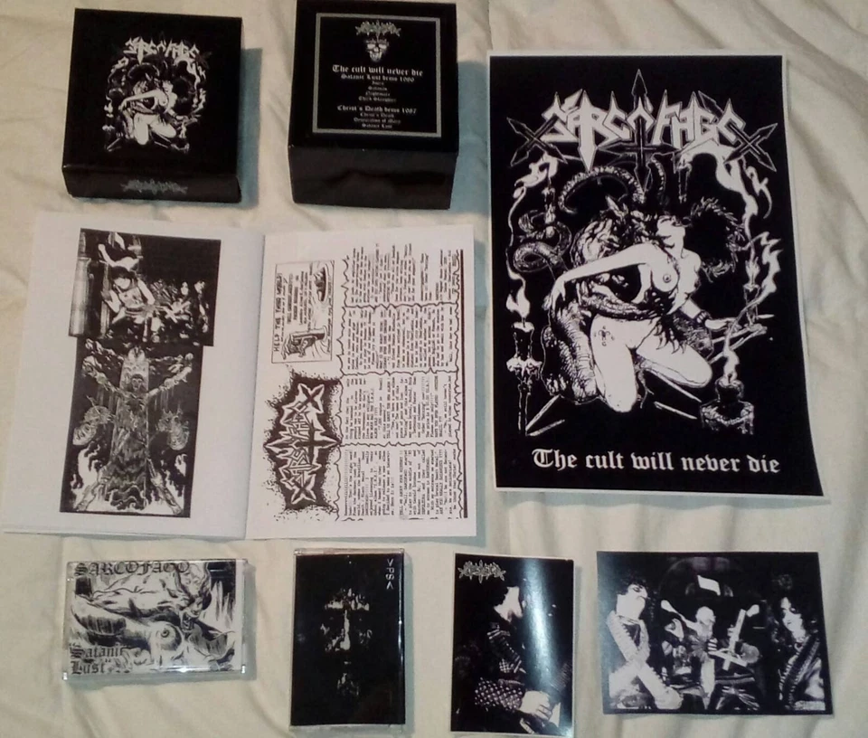 SARCOFAGO - THE CULT WILL NEVER DIE. BOXSET TAPE. MUTILATOR, CHAKAL, HOLOCAUSTO - Image 3 of 3