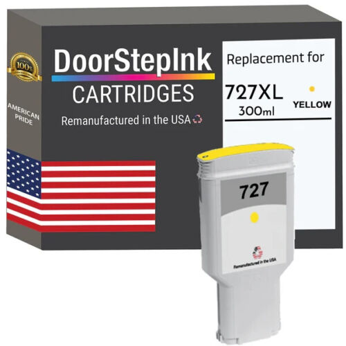 DoorStepInk Compatible Ink Cartridge for 727XL 300mL(F9J78A) Yellow-USA - Picture 1 of 5