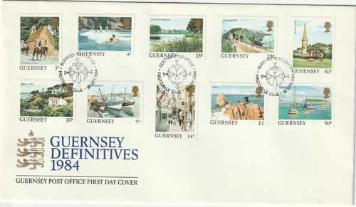 1984 Guernsey FDC cover with definitive stamp  - Afbeelding 1 van 2