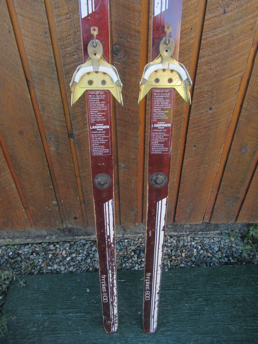 Vintage Wooden Snow Skis 73