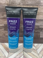 2 John Frieda Frizz Ease Dream Curls Shampoo for Wavy Curly Hair, 8.45 fl oz