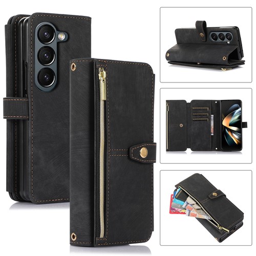 For Samsung Galaxy Z Fold5/Fold4/3 Crossbody Wallet Multi Card Slots Phone Case - Photo 12 sur 80