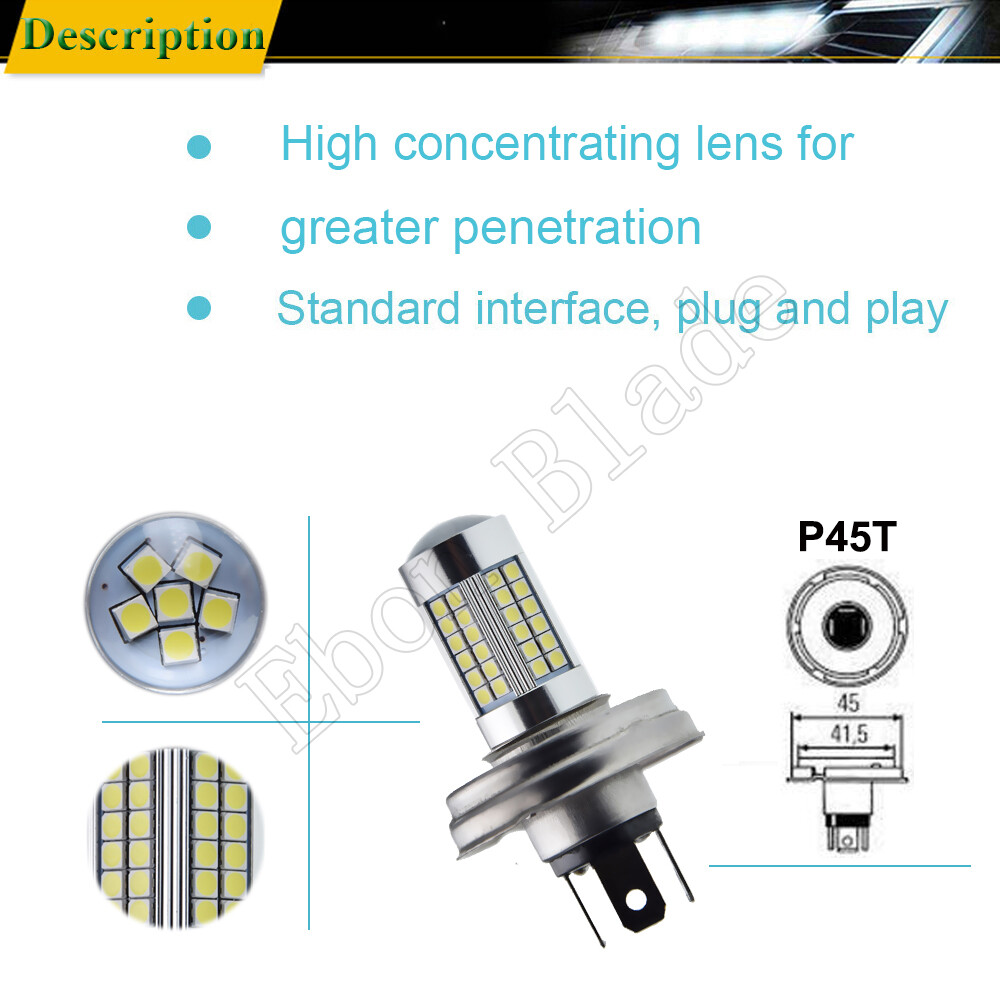 Ruiandsion H6M LED Motorbike Headlight Bulb 6V 12V Universal Super Bright 3030 22SMD Chips P15D Motorcycle Headlight Bulbs with High Low Beam for Motorbike,6000K White