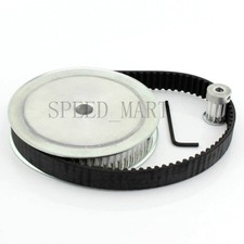 HTD5M 60T 10T Belt Width 15mm Timing Pulley Belt Set Kit Reduction Ratio 6:1 CNC