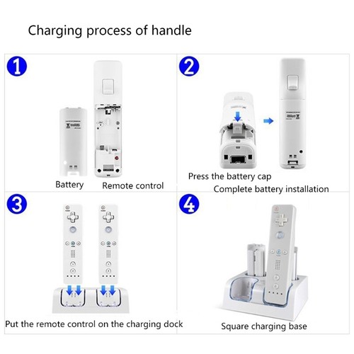 5V 2A Charging Dock Holder for WII WII UGame Handle Leakage Protection Charger - Picture 11 of 17