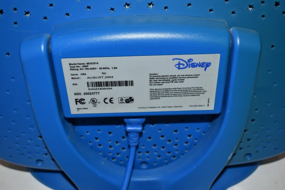 MEDION Disney Dream Desk Computer Mickey Mouse 14" LCD VGA Monitor (CWT62) - Image 4 of 4