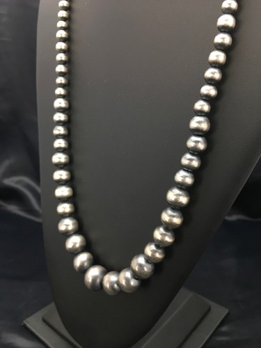 Navajo Perlen abgestuft Sterlingsilber Indianer Perlenkette 26" 92126 - Bild 5 von 12