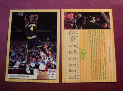 1993 Classic Draft Picks #1 Chris Webber - Michigan Wolverines - HOF AUCT#8015
