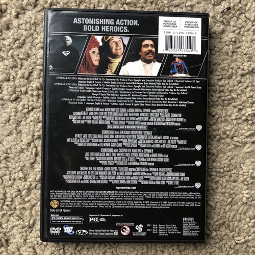 4 Film Favorites Superman The Movie 1-4 (DVD, 2008) Starring Christopher Reeves - Picture 2 of 10