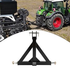 3 POINT LINKAGE TOW HITCH - Compact Tractor Mounted Towing Cat 1 Triangle Pin UK