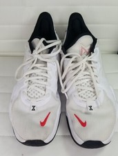 Size 10.5 - Nike PG 5 TB Playstation Men's Sneaker, White/red/Black