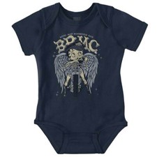 Betty Boop Cartoon BBMC Motorcycle Angel Baby Girls Infant Romper Newborn